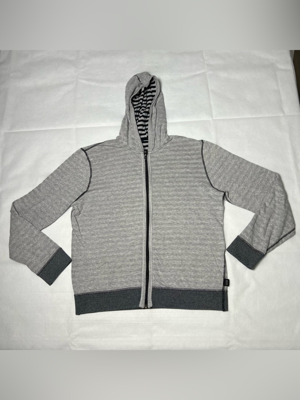 Hugo Boss Light Gray and Black hoodie
